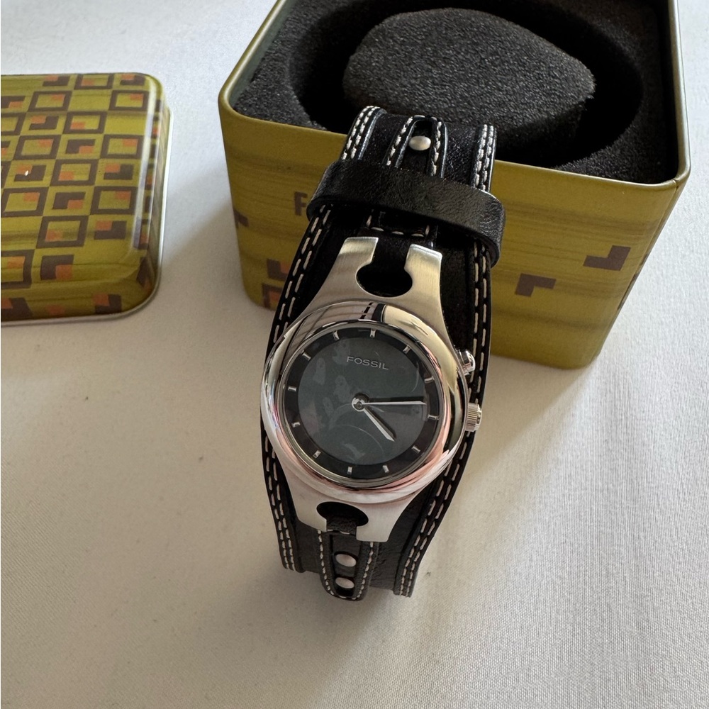 Fossil Black and Silver Women's Watch